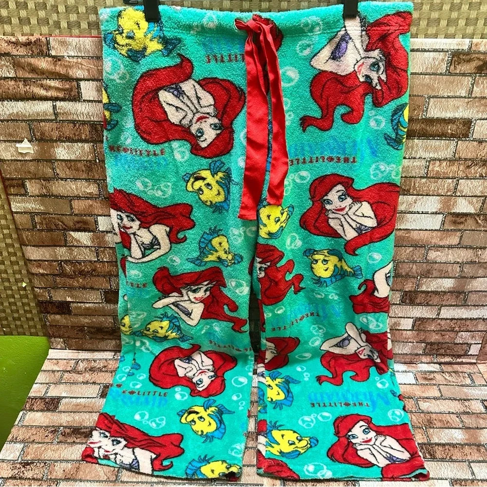 Disney Ariel and Flounder Women’s  Pajama Pants - Red and Blue - Picture 6 of 9